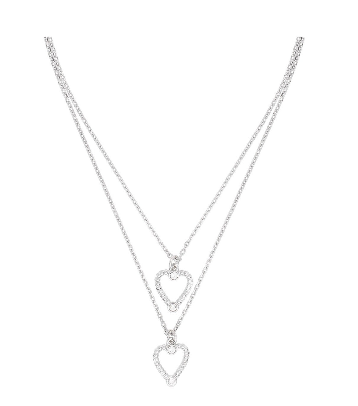 Double Layer Heart Pendant Necklace