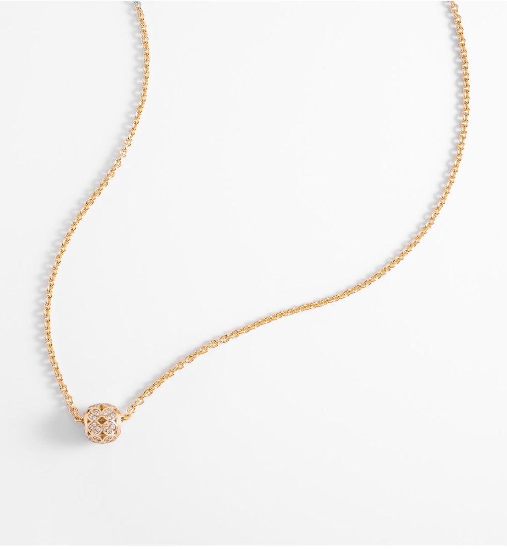 18K Gold Plated Sparkling Bead Necklace