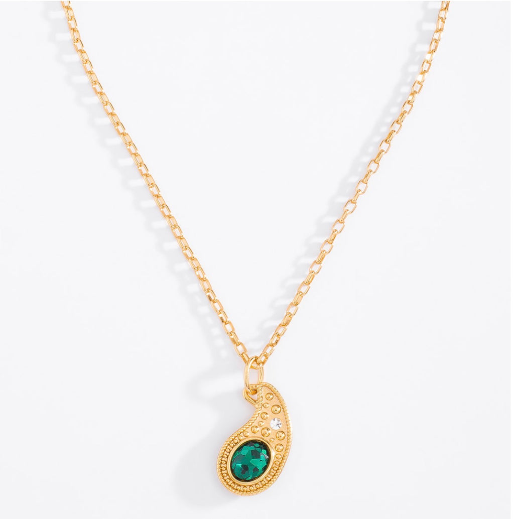 Emerald Glow Pendant Necklace