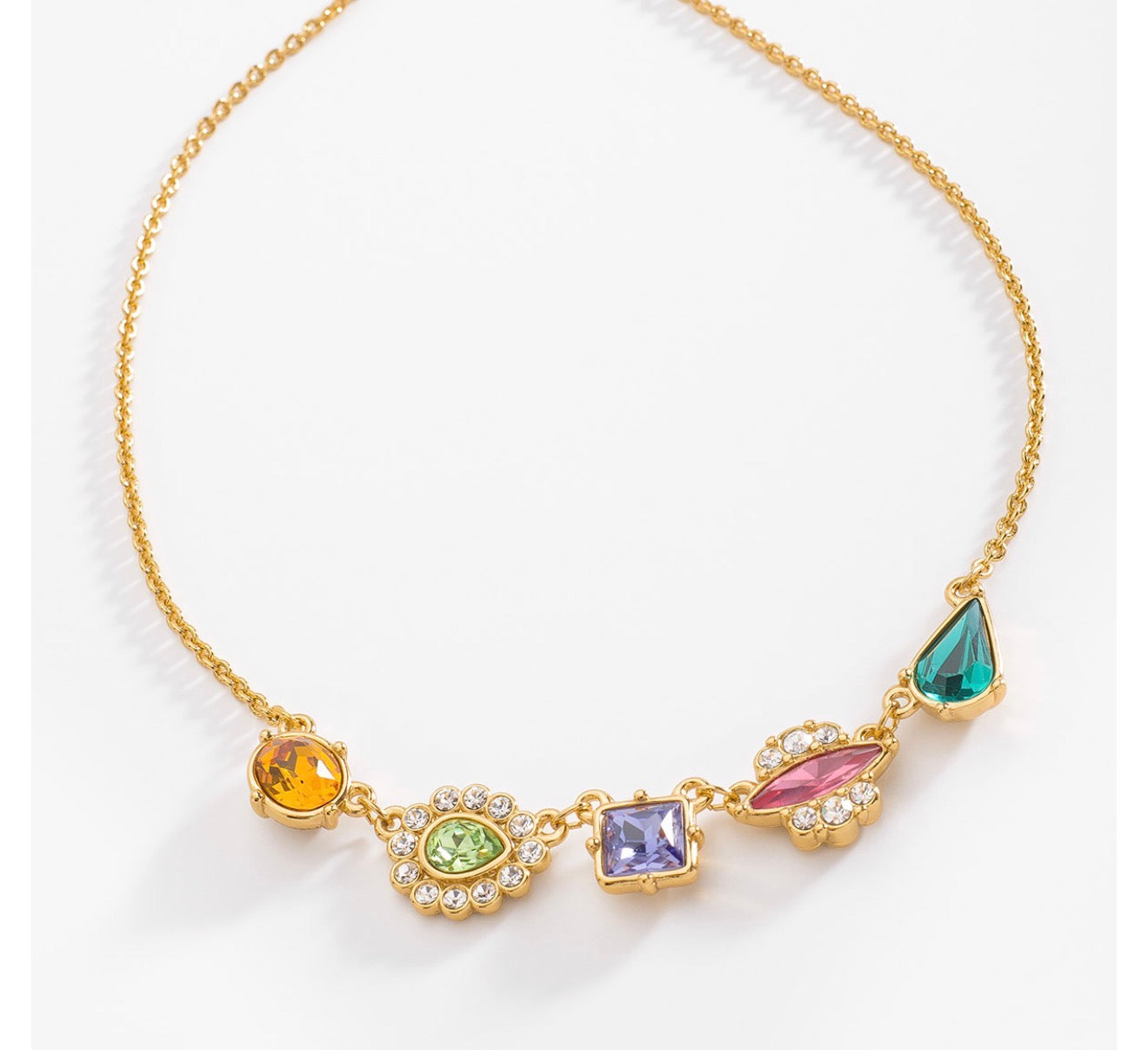 Multi-Color Crystal Statement Necklace