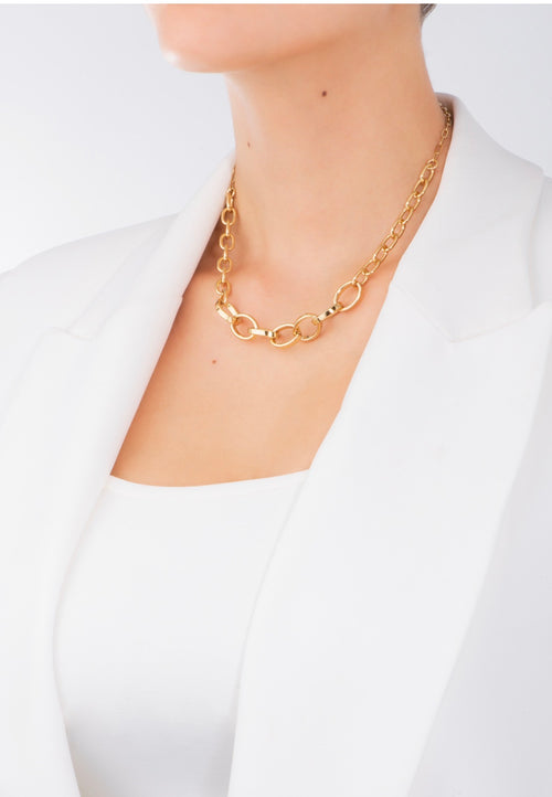 Chunky Link Gold Chain Necklace