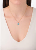 Evil Eye Gold Pendant Necklace