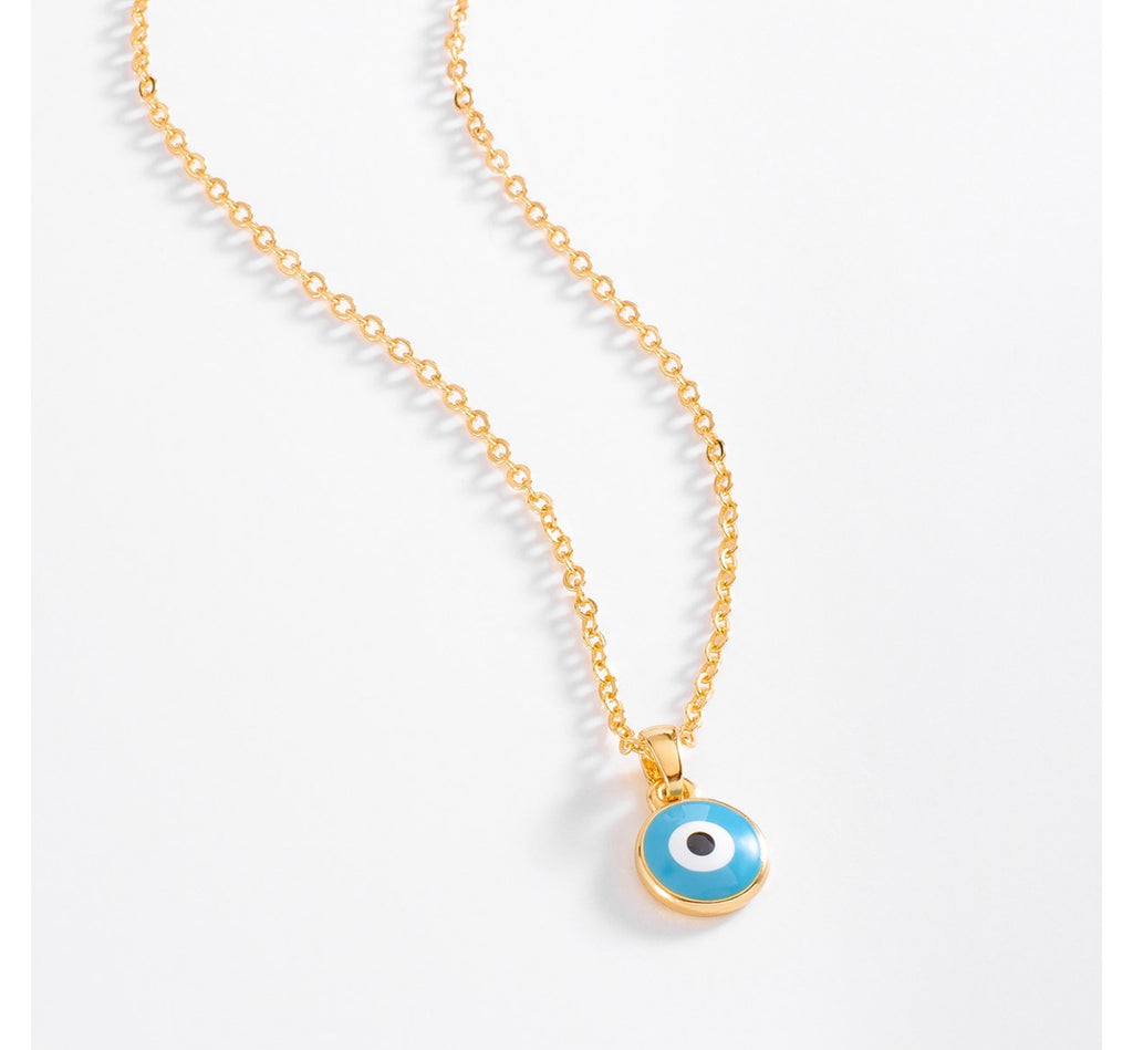 Evil Eye Gold Pendant Necklace