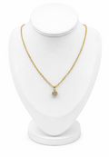 Gold Solitaire Crystal Necklace