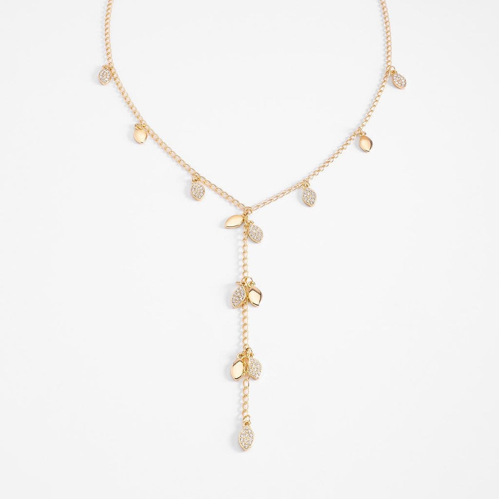 Golden Charm Drop Necklace