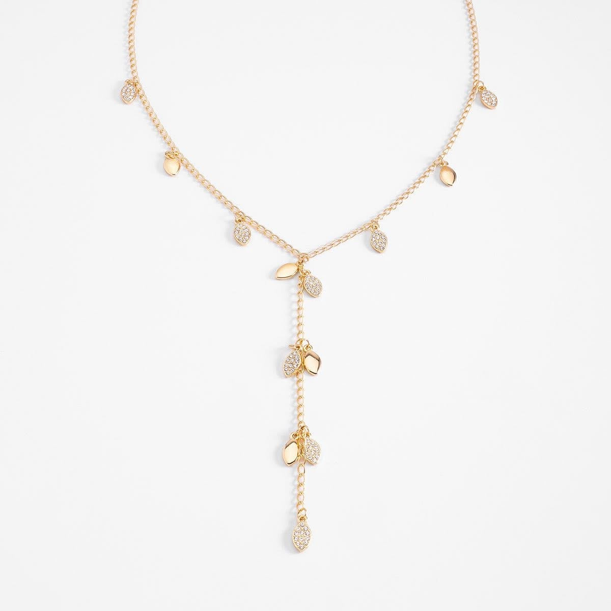 Golden Charm Drop Necklace