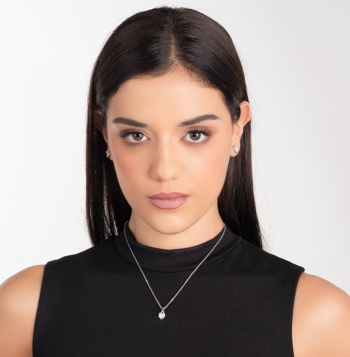 Dainty Heart Crystal Pendant Necklace