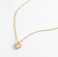 18K Gold Plated Half Pavé Heart Necklace | Elegant Crystal Heart Pendant