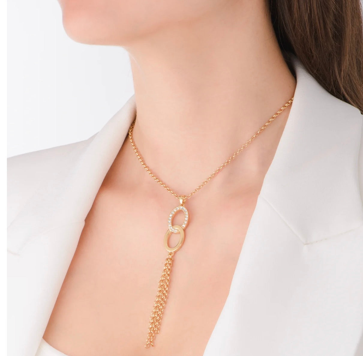 Golden Infinity Tassel Necklace