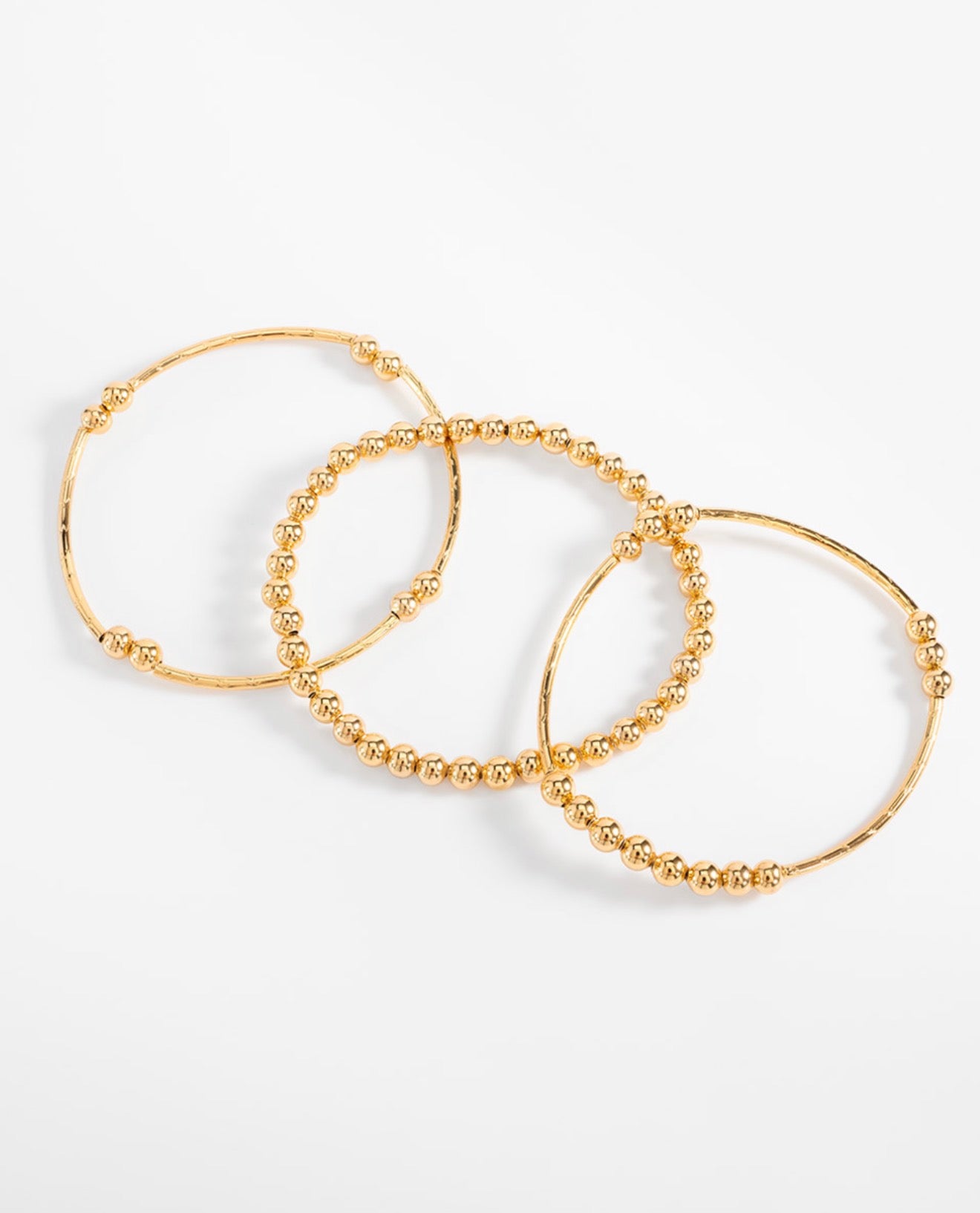 Gold plated bracelet spheres contemporary versatile design
