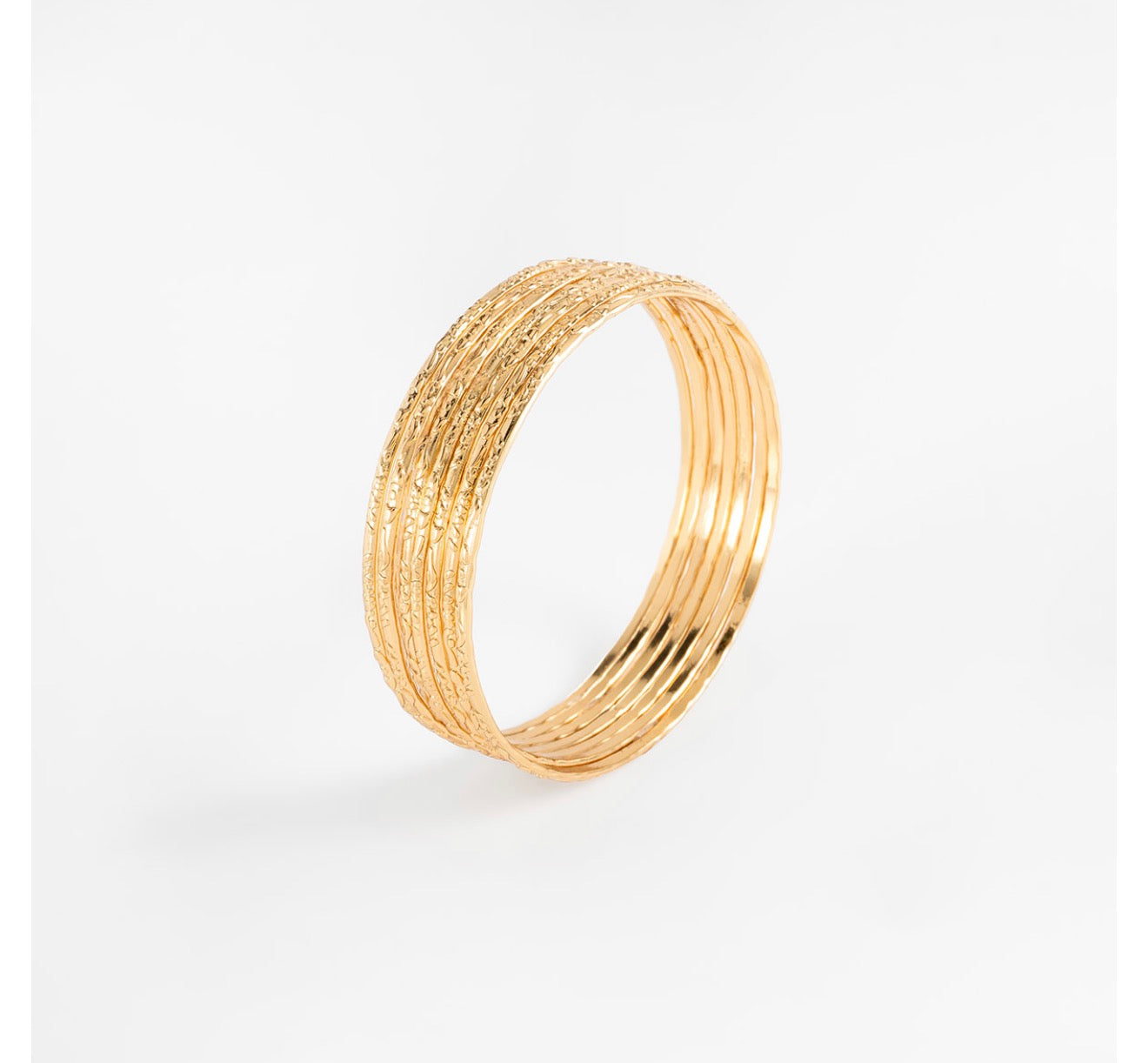 Gold Layered Charm Bracelet Set