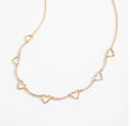 Golden Hearts Crystal Necklace