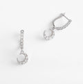 Moon Drop Earrings – Rhodium Plated