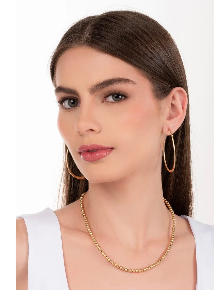 Dainty 18K Gold-Plated Beaded Necklace