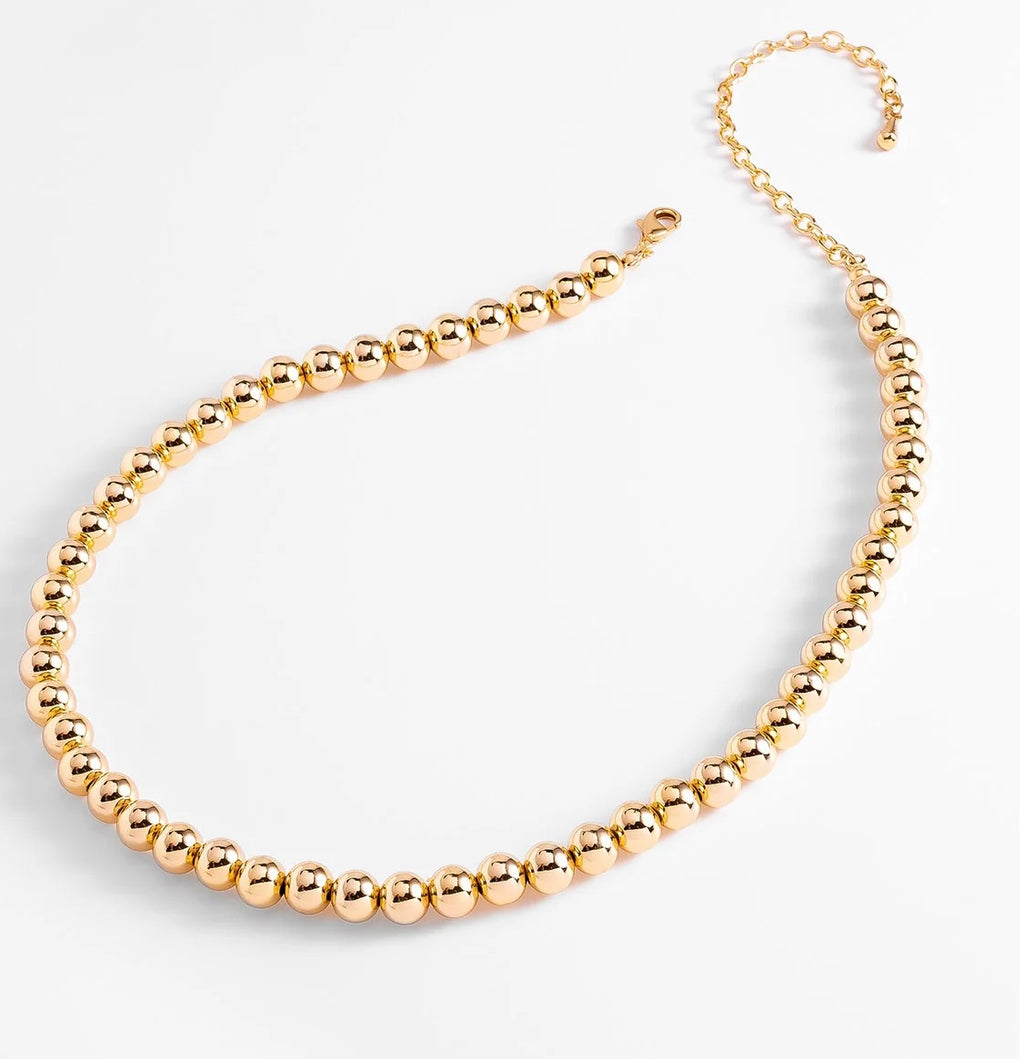 18K Gold-Plated Beaded Necklace