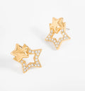 Gold Crystal Star Earrings