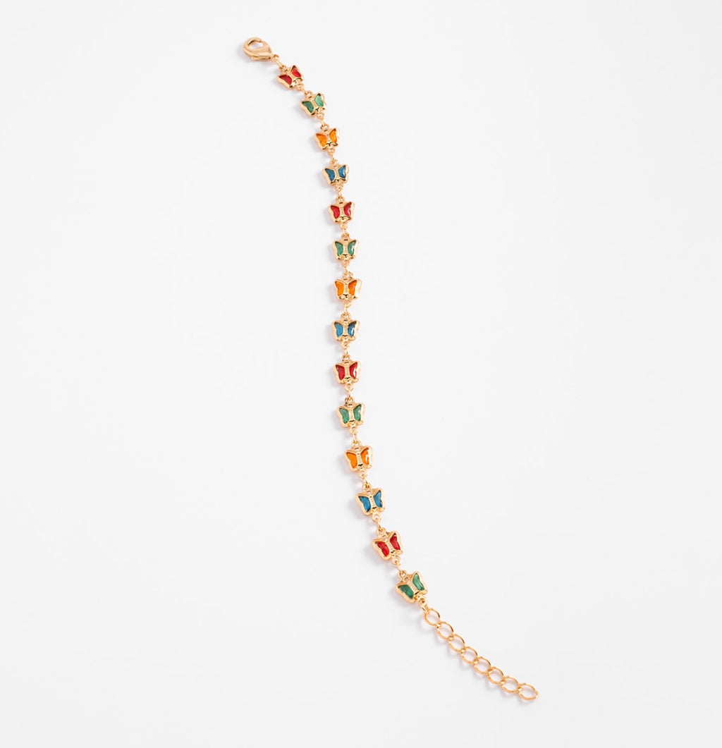 Butterfly Charm Gold Bracelet