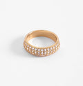 Golden Radiance Pavé Ring