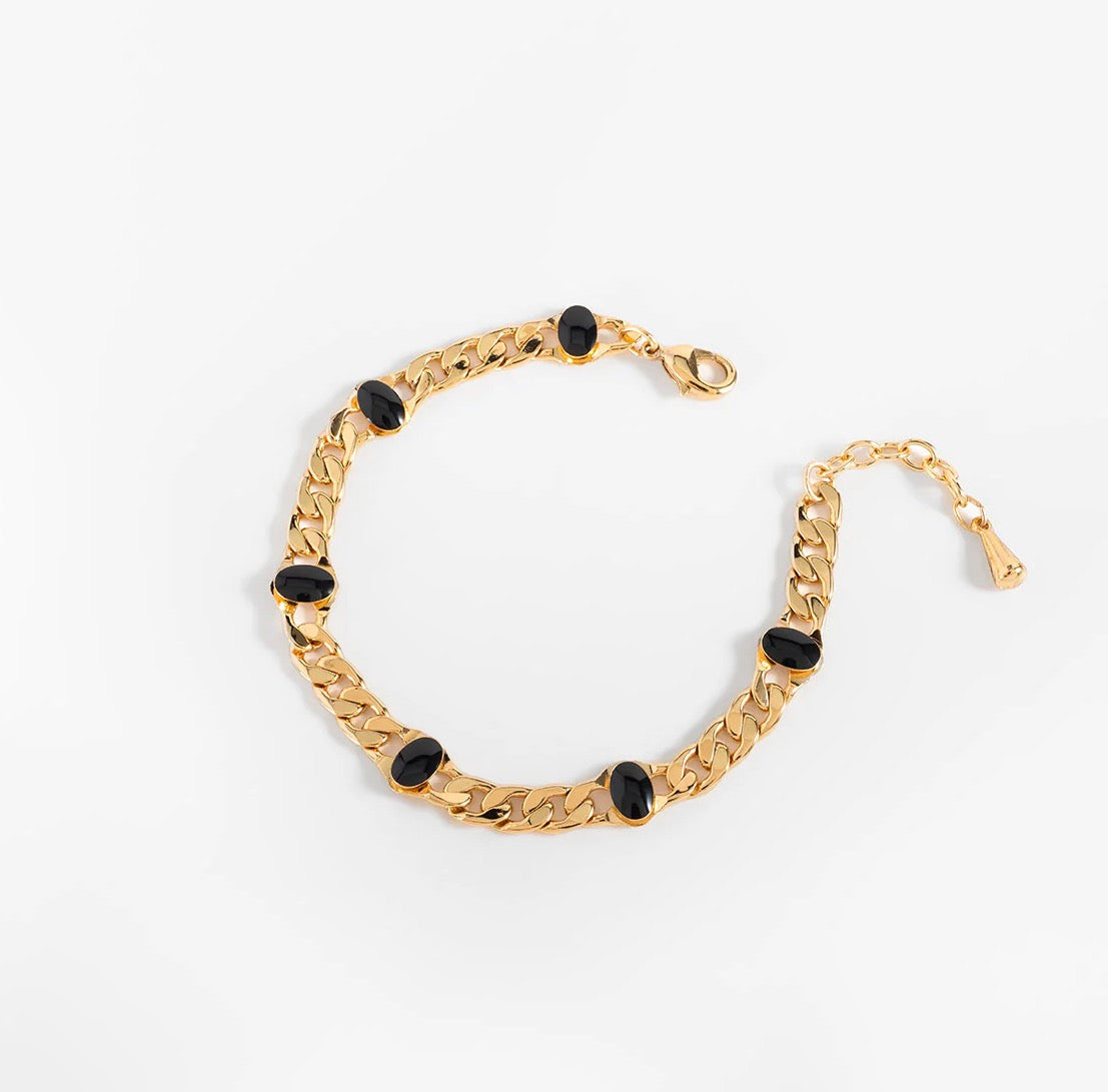 Midnight Elegance Chain Bracelet