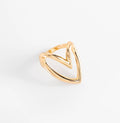 Heart Charm Ring – 18K Gold Plated Elegant Love Ring