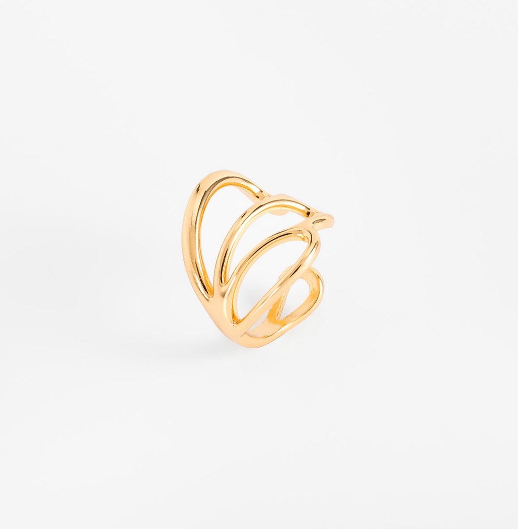 Golden Butterfly Wing Ring