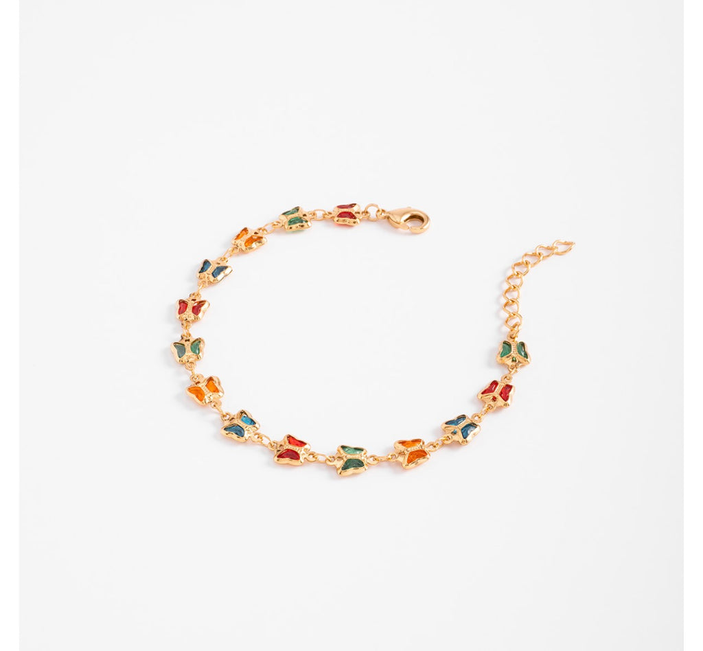Butterfly Charm Gold Bracelet