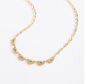 Turquoise Teardrop Gold Necklace
