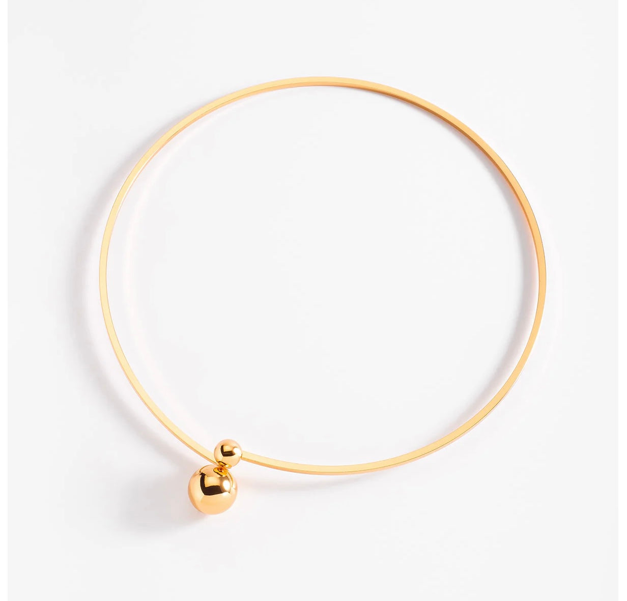 Modern Gold Ball Choker Necklace