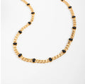 Black Stone Gold Chain Necklace