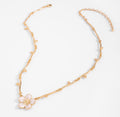 Golden Blossom Floral Necklace