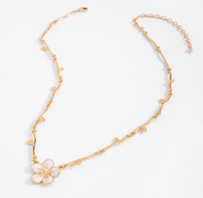 Golden Blossom Floral Necklace