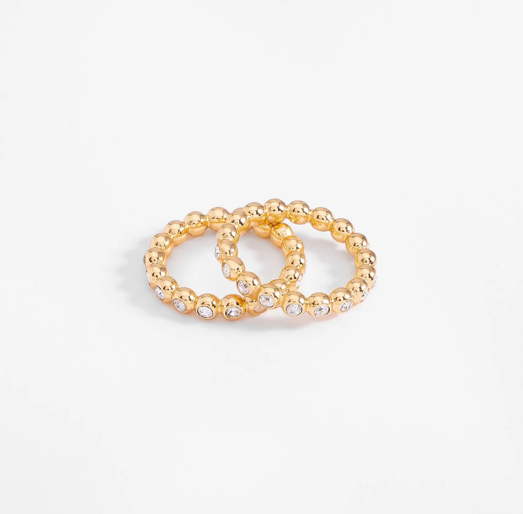 Golden Sparkle Duo Ring Set