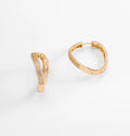 Gold Pavé Crystal Hoop Earrings