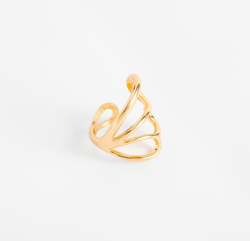 Golden Butterfly Wing Ring