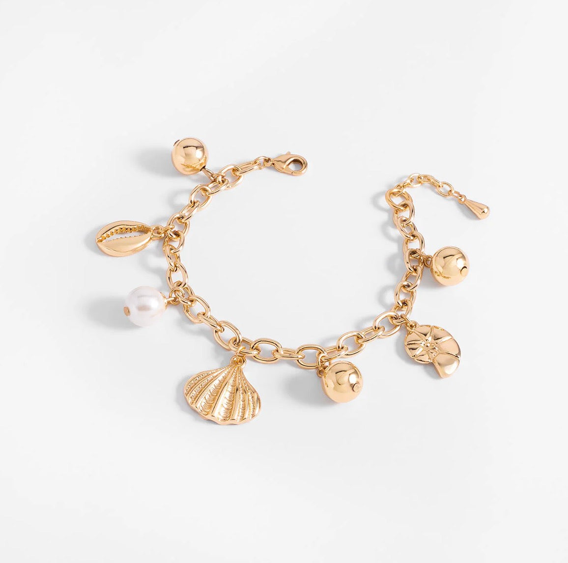 Seaside Pearl Charm Bracelet