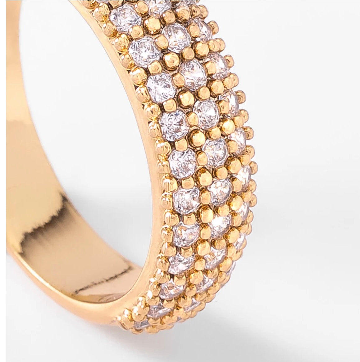 Golden Radiance Pavé Ring