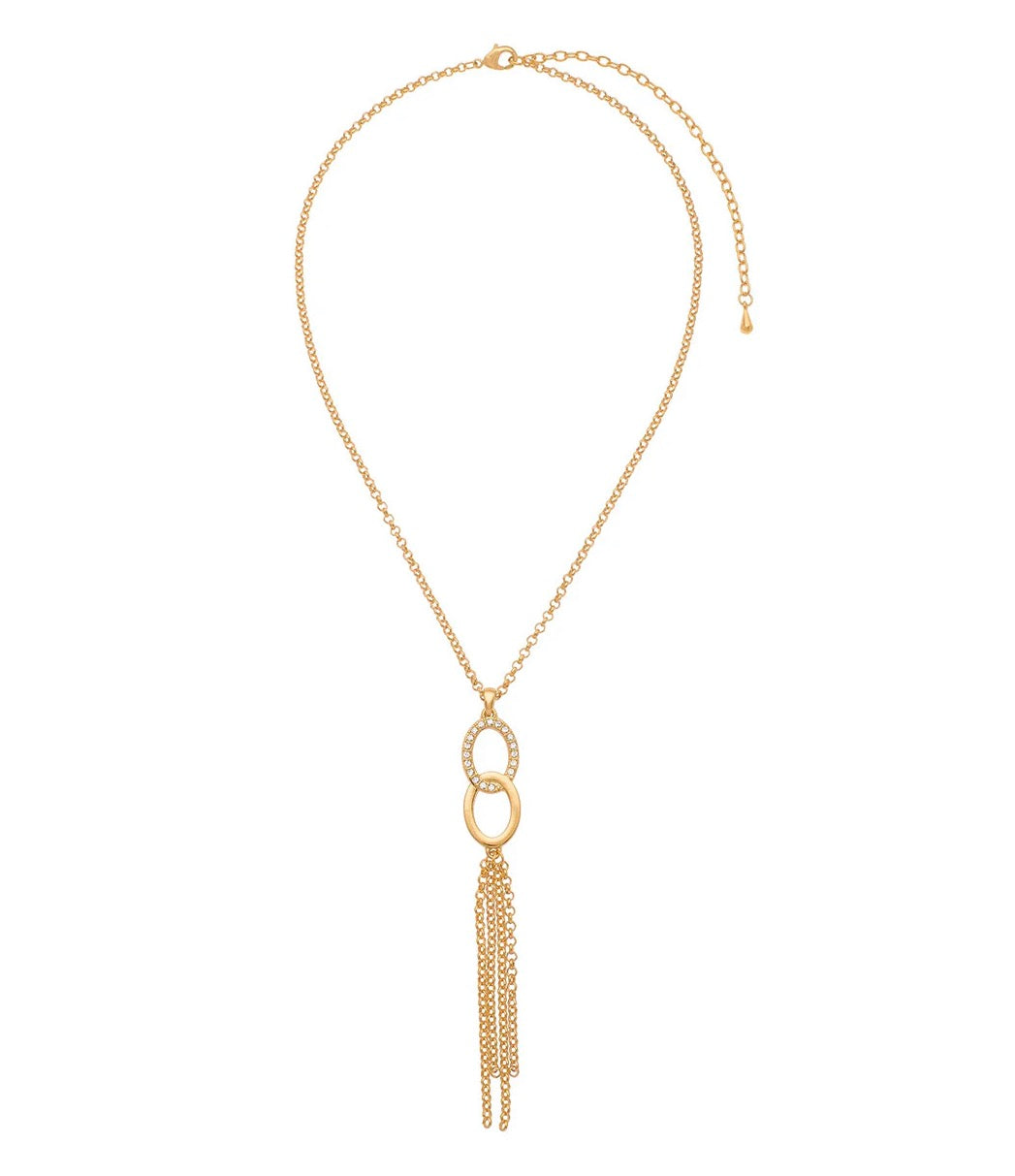 Golden Infinity Tassel Necklace