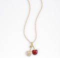 Cherry Sparkle Pendant Necklace – 18K Gold Plated