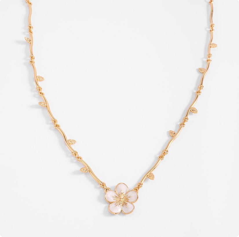 Golden Blossom Floral Necklace