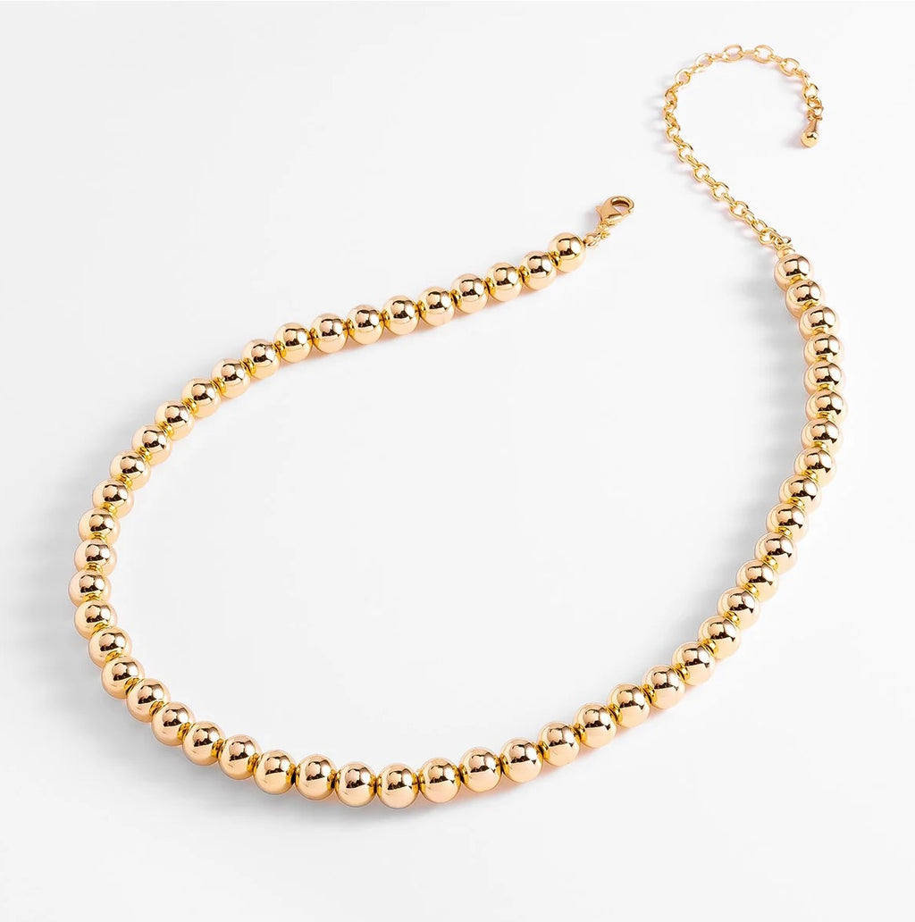 18K Gold-Plated Beaded Necklace