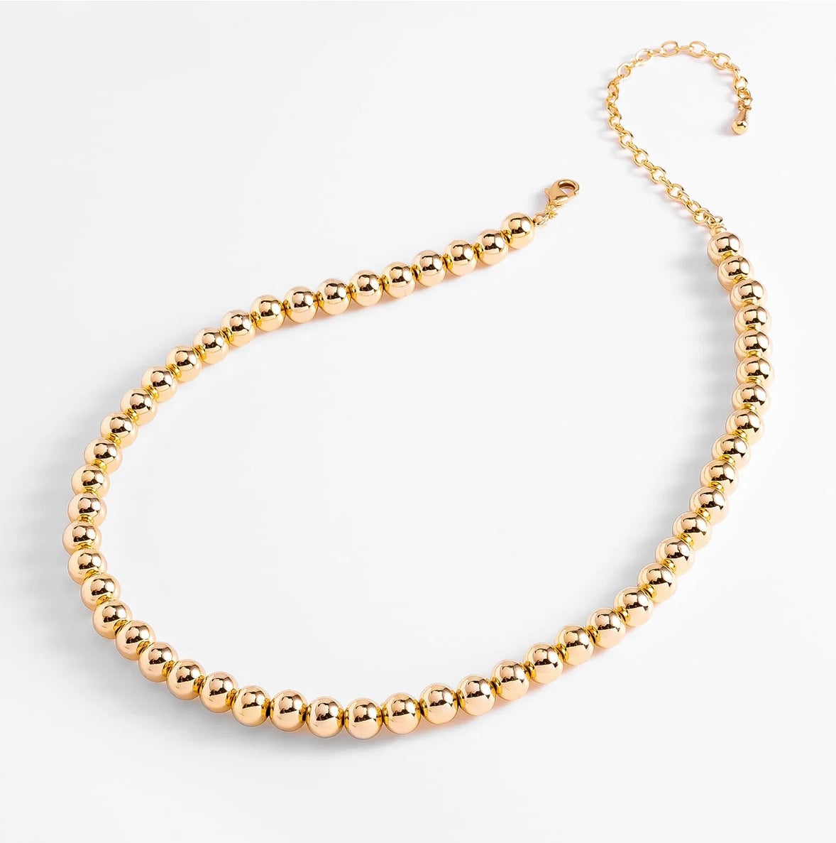 18K Gold-Plated Beaded Necklace