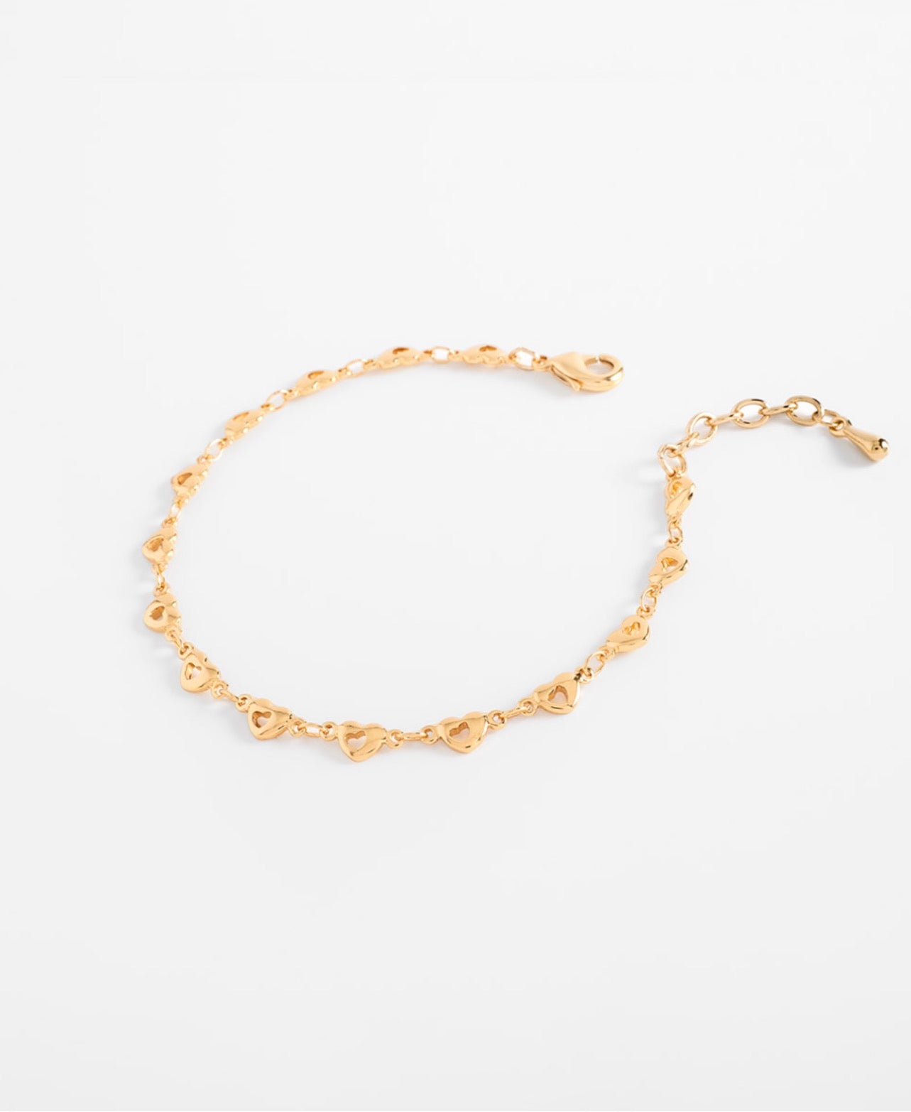 Golden Heart Chain Bracelet