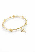 Golden Faith Charm Bangle Bracelet
