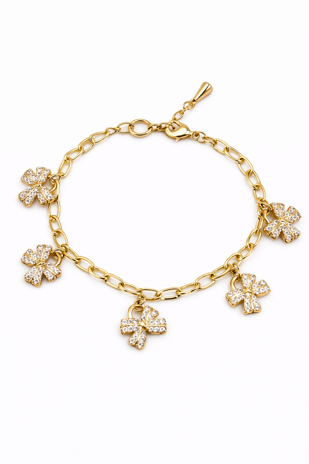 Golden Clover Charm Bracelet