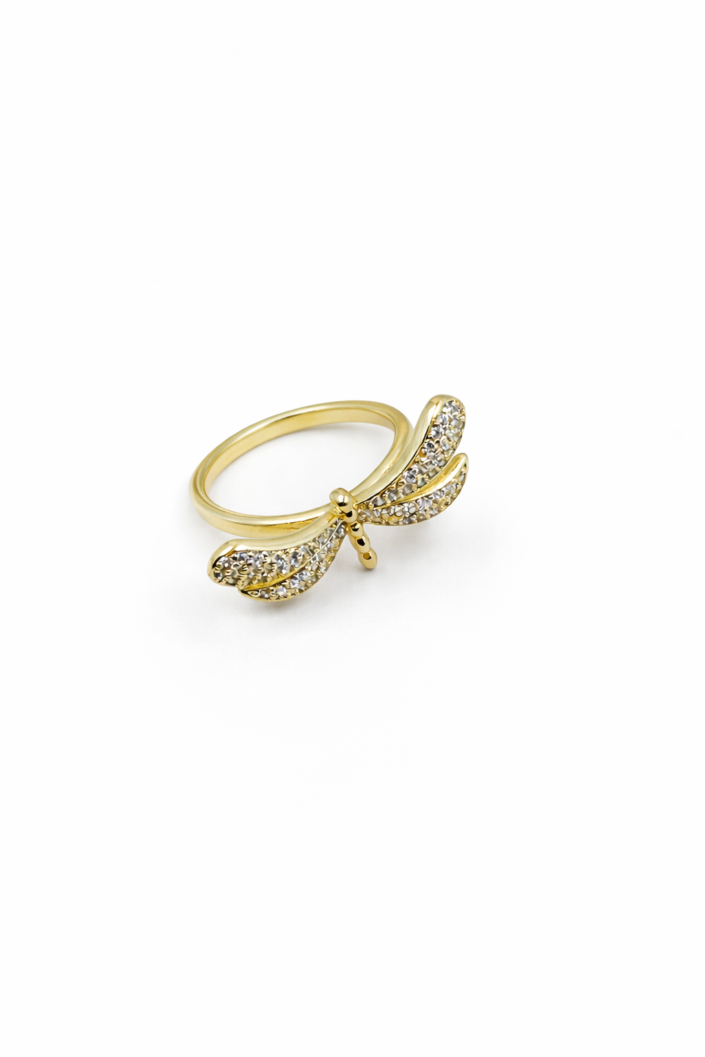 Golden Dragonfly Ring