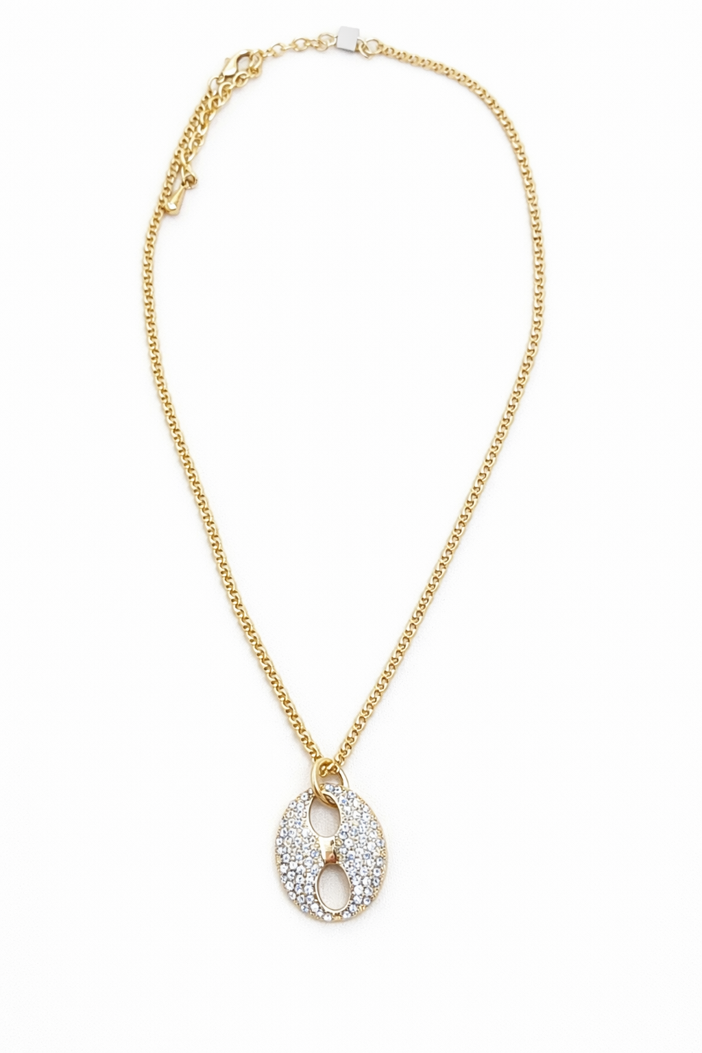 18K Gold Plated Sparkling Infinity Necklace