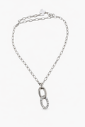 Silver Double Link Necklace