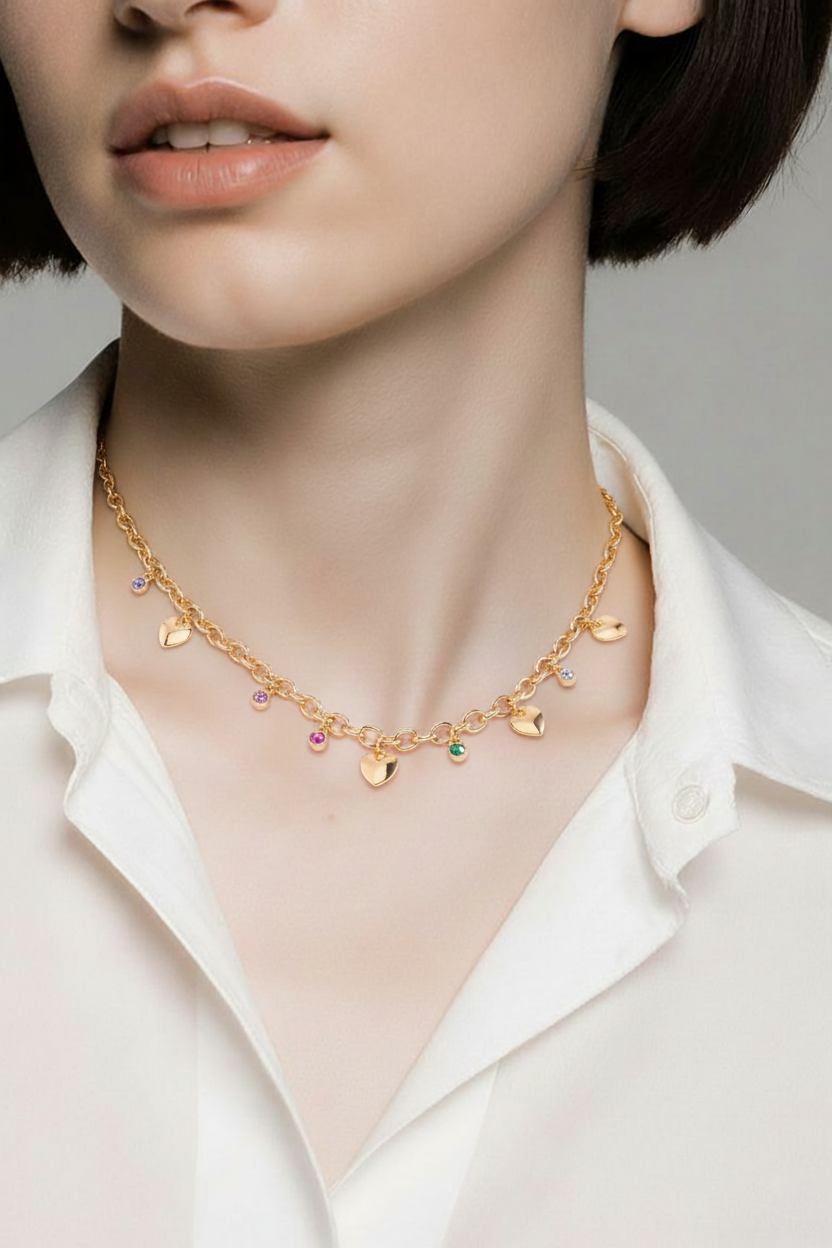 Golden Heart Charm Necklace – Limited Edition